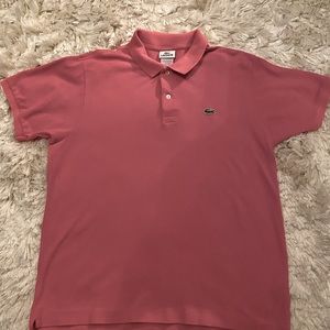 Lacoste Men’s L Pink Polo great condition